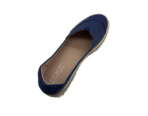 Ladies Soft Canvas Navy The Good Shoes image 4