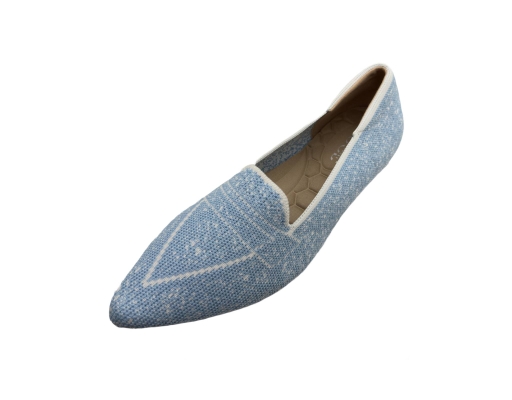 Ladies Knitted Mary Jane Light Blue The Good Shoes image 1