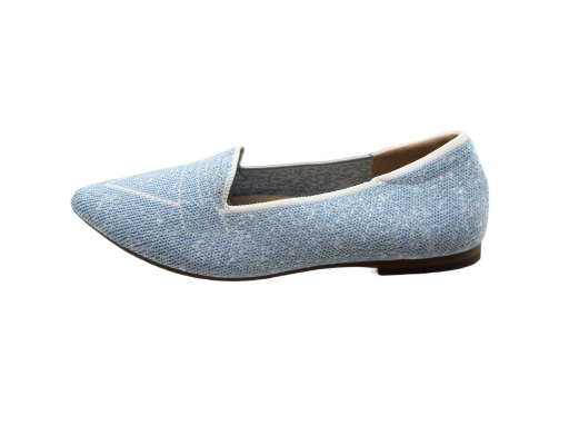 Ladies Knitted Mary Jane Light Blue The Good Shoes image 2