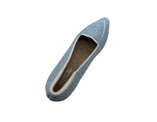 Ladies Knitted Mary Jane Light Blue The Good Shoes image 4
