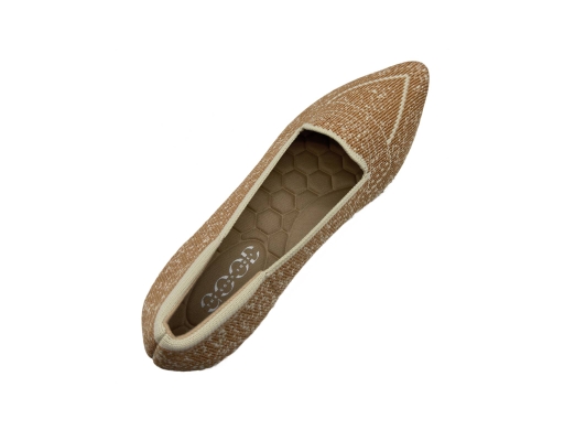 Ladies Knitted Mary Jane Light Brown The Good Shoes image 4