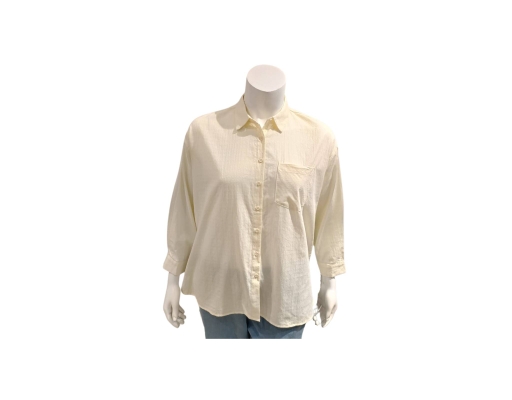 Long Sleeve Blouse Beige Plus Collection image 0