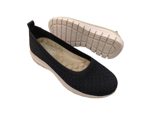 Ladies Knited Shoes Black The Good Shoe image 0