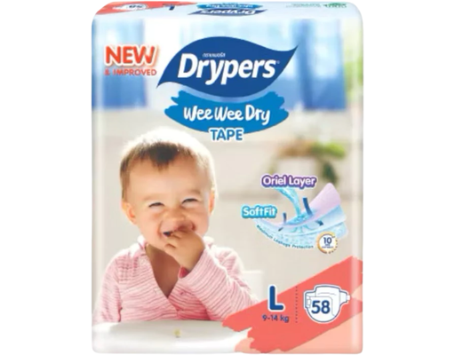 Wee Wee Dry Mega Pack L58 Drypers