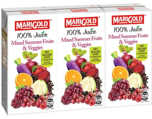 100% Mixed Summer Fruits & Veggies Juice Marigold