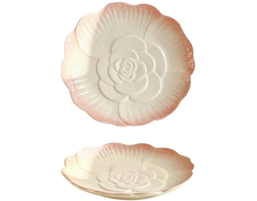 Gy 42 Anniversary 8" Pink Peony Pasta Plate