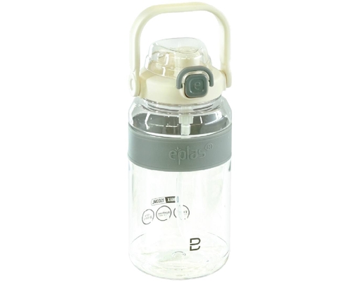(Eguk-1500Bpa) 1500Ml Bottle With Straw -White Eplas