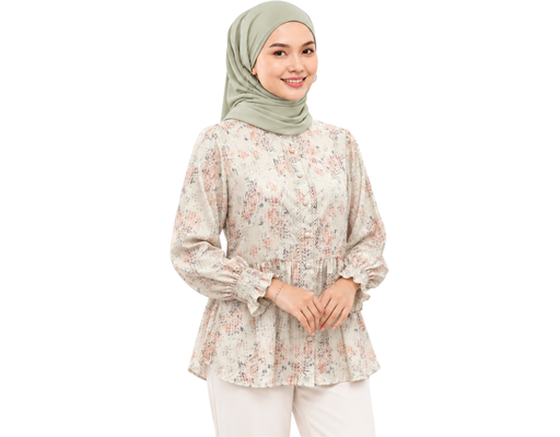 Rubber Printed Blouse Puteri
