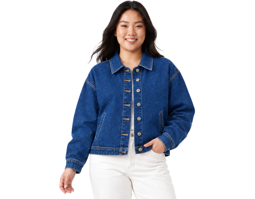 Long Sleeve Denim Top PLUS COLLECTION