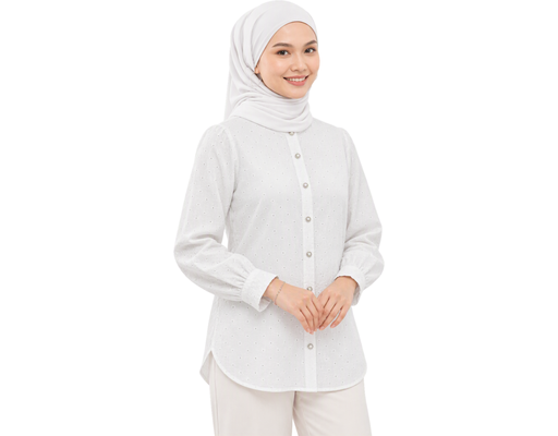 Rubber Print Blouse Puteri