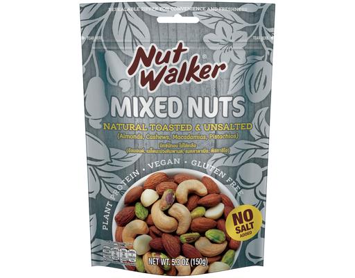 Natural Toasted & Unsalted Mixed Nuts Nut Walker