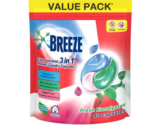 3 In 1 Eucalyptus Capsule Refill 40 Pcs Breeze