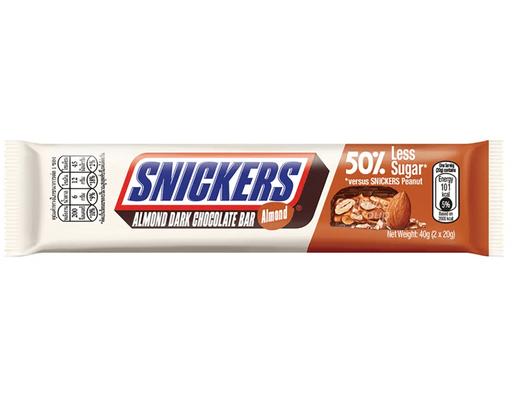 Almond Dark Chocolate Bar Less Sugar Snickers