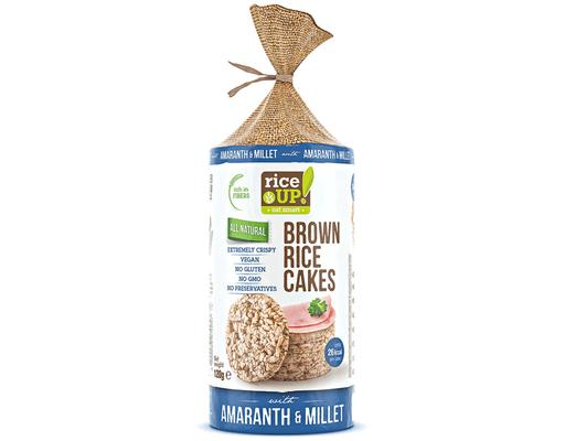 Brown Organic Rice Cakes With Amaranth & Millet Rice Up!