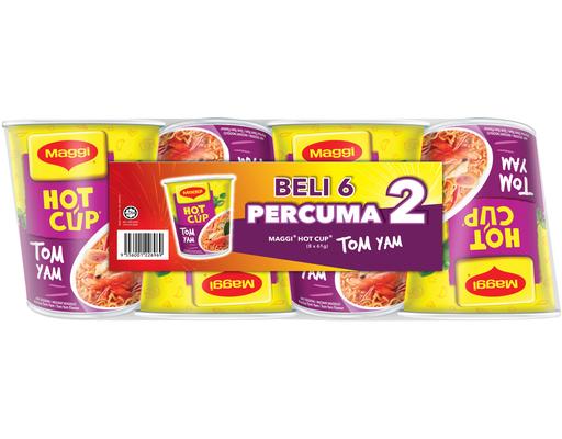 Hot Cup Tom Yam Multipack 6+2 Maggi