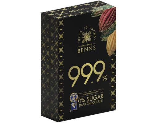 99.9% Zero Sugar Dark Chocolate Benns