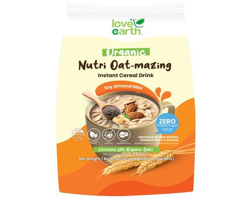 Nutri Oat-Mazing Zero Sugar Soy Almond Nibs Love Earth