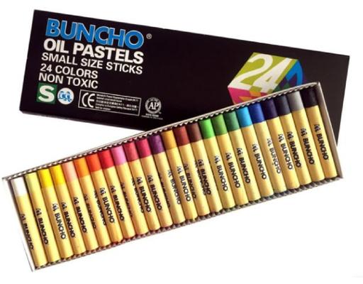 Oil Pastel Small Size Sticks 24 Colours Non Toxic Buncho