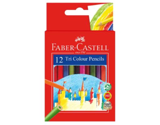 12 Tri Colour Pencils Faber-Castell