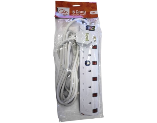Extension Wire White With Neon 5 Gang Living Choice