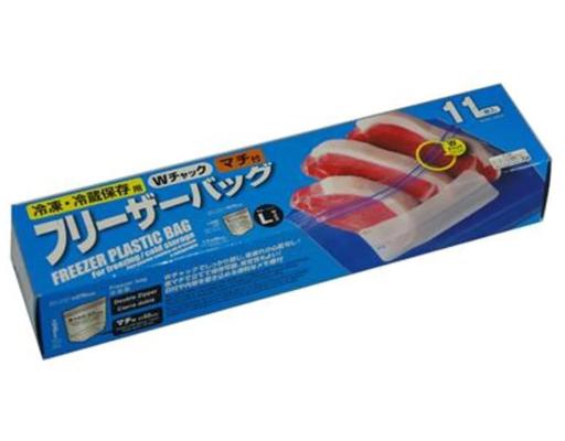 Freezer Plastic Bag Size L Double Zipper Daiso