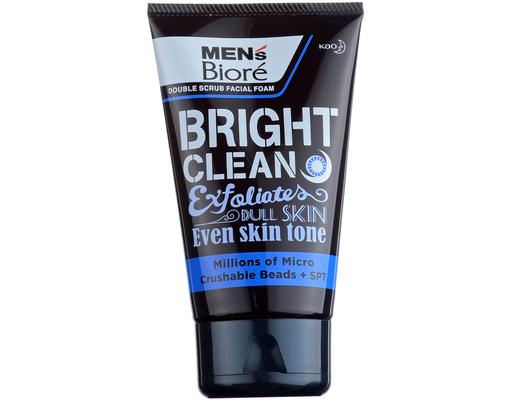 Men's Double Scrub Facial Foam Bright Clean Biore