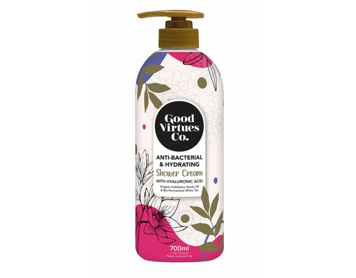 Anti-Bacterial & Hydrating Shower Cream With Hyaluronic Acid Good Virtues Co.