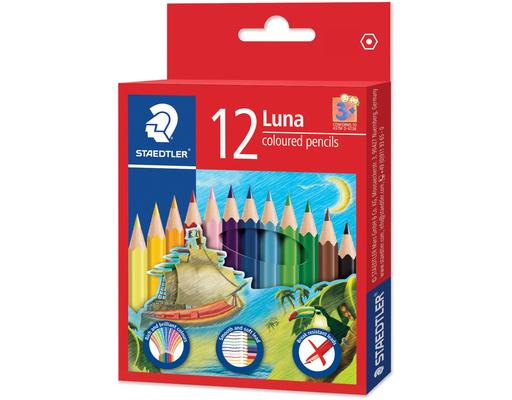 Luna Coloured Pencil (Half Length) 12 Colours (136 01 C1211) Staedtler