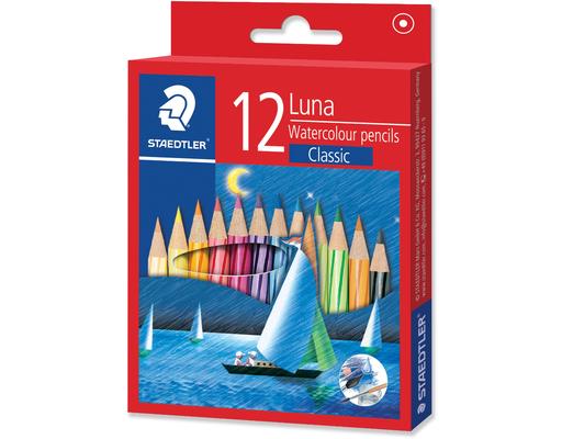Luna Watercolour Pencil (Half Length) 12 Colours (1371001C12) Staedtler
