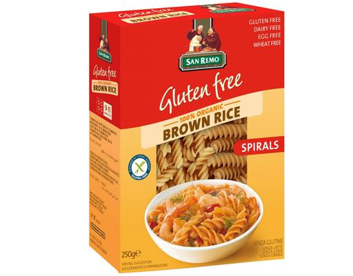 Organic Gluten Free Brown Rice Spirals San Remo