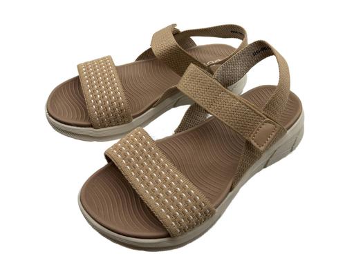 Ladies Sandal Casual Soft Khaki The Good Shoes