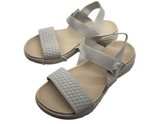 Ladies Sandal Casual Soft Grey The Good Shoes