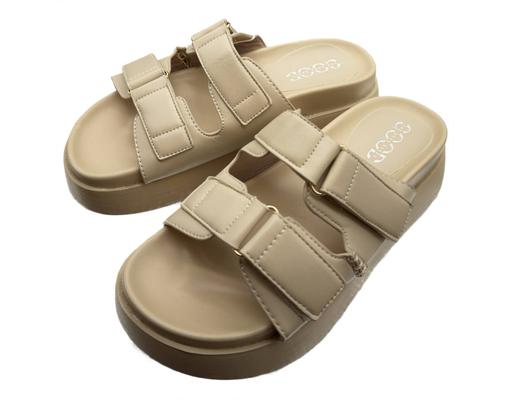 Ladies Sandal Casual Cushion Khaki The Good Shoes