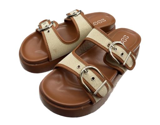 Ladies Sandal Casual Cushion Brown The Good Shoes