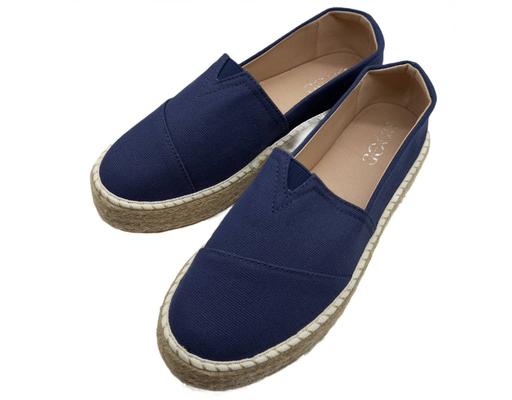 Ladies Soft Canvas Navy The Good Shoes