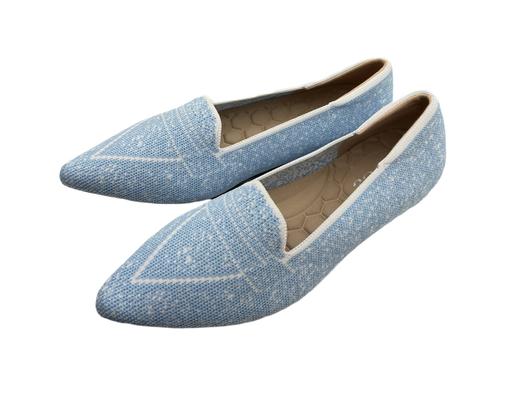 Ladies Knitted Mary Jane Light Blue The Good Shoes
