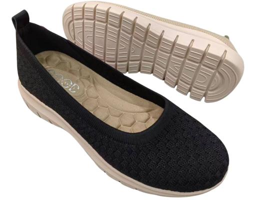 Ladies Knited Shoes Black The Good Shoe